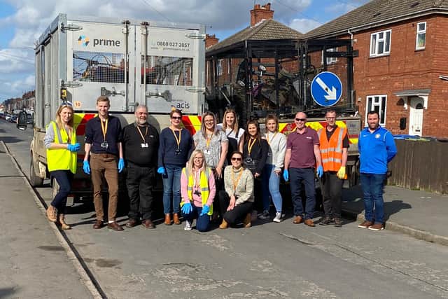 Volunteers and residents joined forces to tidy up Haldane Street, Gainsborough