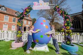 Harper Morgan and Theodore Morgan, aged two in Sleaford Easter Garden. Photos: John Aron