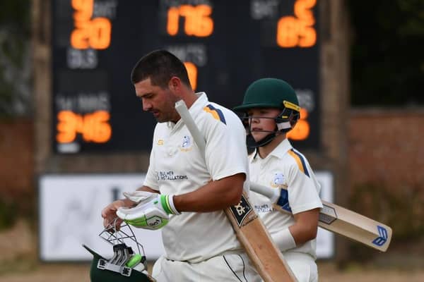 Ben Bulmer and Elliot Coote - 81 eighth wicket partnership for Sleaford.