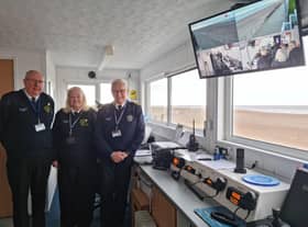 Tim Griffiths, Norma Stewart and Ian Granville Whalley in the NCI watch station in Winthorpe.