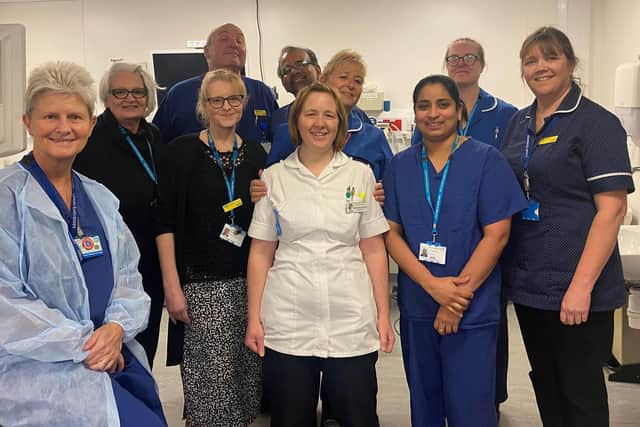 Some of the Lincolnshire Bowel Cancer Screening Programme team and Endoscopy team at Lincoln County Hospital.