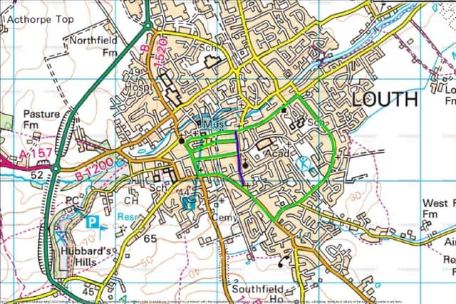 Louth's roadworks Phase 2 Road Closure and Diversion Route Plan for Church Street. Image: LCC