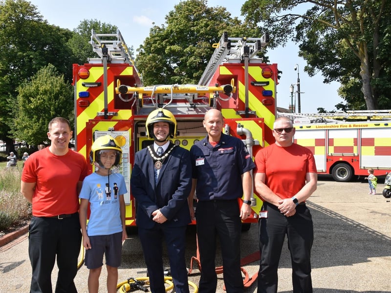 The Skegness crew from Lincolnshire Fire and Rescue took along an engine to 999 Day.