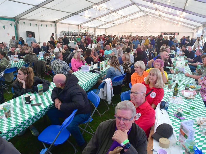 The beer festival in full swing.