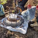 Hundreds of tyres are being used
