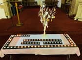 A scene from this year's annual baby loss memorial service at the new venue of Boston St Mary's Church.
