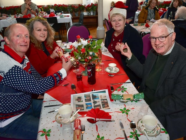 Having a cracker of a time (from left) Nick Jones, Beth Jones, Trina Harris, John Boreham