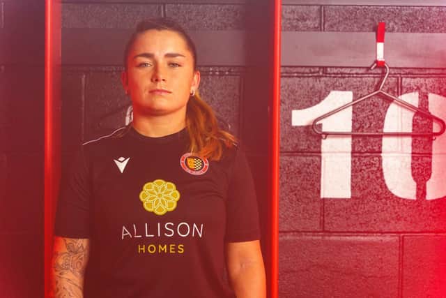 Stamford AFC's Ladies new training top, sponsored by Allison Homes Central