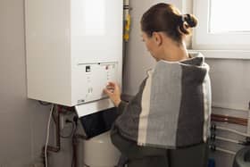 Neutral adult woman with boiler