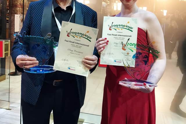 Katy with Perry Canastrari from Canada who came second in his category for over 59-year-olds.