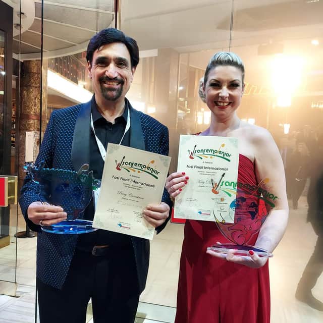Katy with Perry Canastrari from Canada who came second in his category for over 59-year-olds.