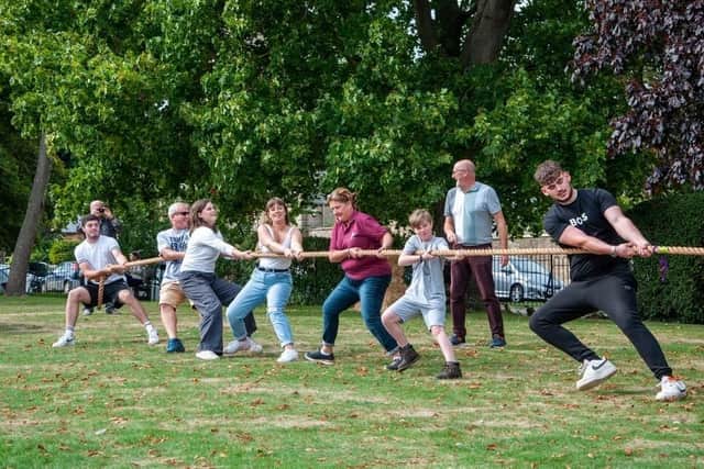 Caythorpe villagers take on the Paratroopers in the tug-o-war. Photo: Deborah Knowles