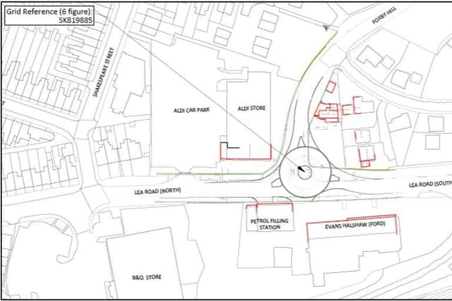 The new roundabout is being built as part of a housing development at Warren Wood