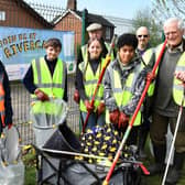 Horncastle Rivercare members at the start of clean up. Photos: Mick Fox