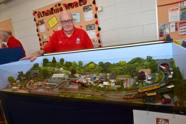 Paul Sheen of Ruskington with his layout.