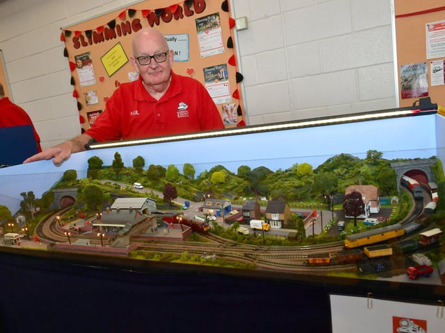 Paul Sheen of Ruskington with his layout.