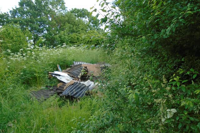 Flytipping which led to a fine for Keith Saunders, 33, of Arthur Street, Lincoln.