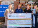 Making the presentation to St Barnabas at the charity's Lincoln inpatient unit