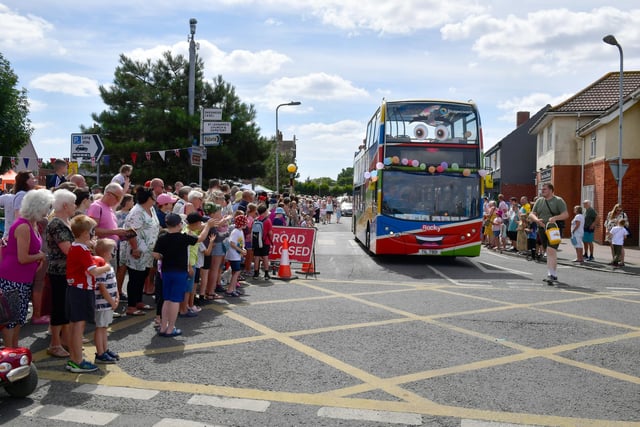 Ticket to fun - a Stagecoach Seasider bus joins the parade.