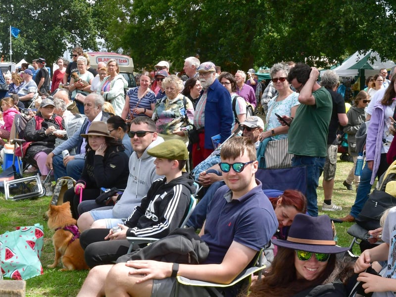 Crowds soaking up the entertainment in the main ring.