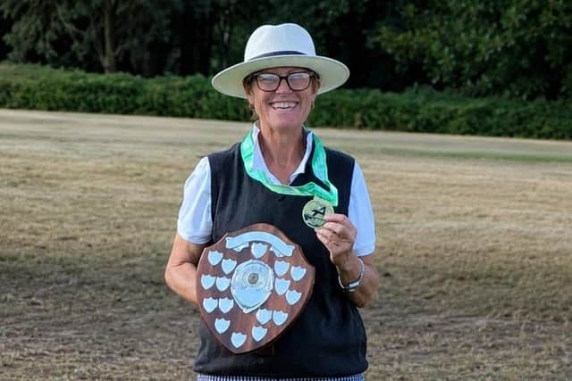 Alison Johns - golfing gold at British Transplant Games.