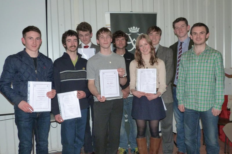 A scene from Caistor Grammar School's Duke of Edinburgh's Award presentation evening of 2015. Guest of honour Guy Martin – the motorcycle racer and TV presenter – is pictured with Gold Award winners (George Kirkby, Sean Guggiari, Sheehan Quirke, Alex Hibbert, Alice Kaye, Hugh Phipps, Matthew Colley and Benedict Harris) and ...