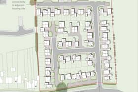 A proposed layout for the new homes planned in Misterton