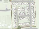 A proposed layout for the new homes planned in Misterton