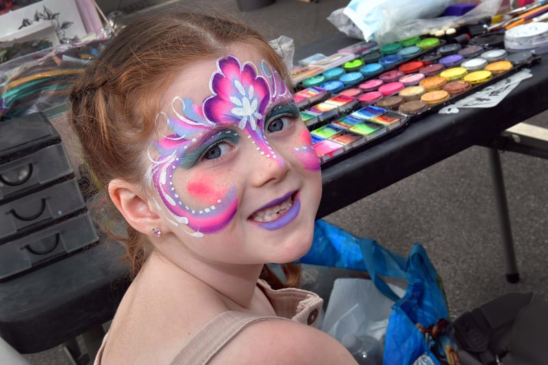 Isabella Appleby was one of many to have her face painted at the event.