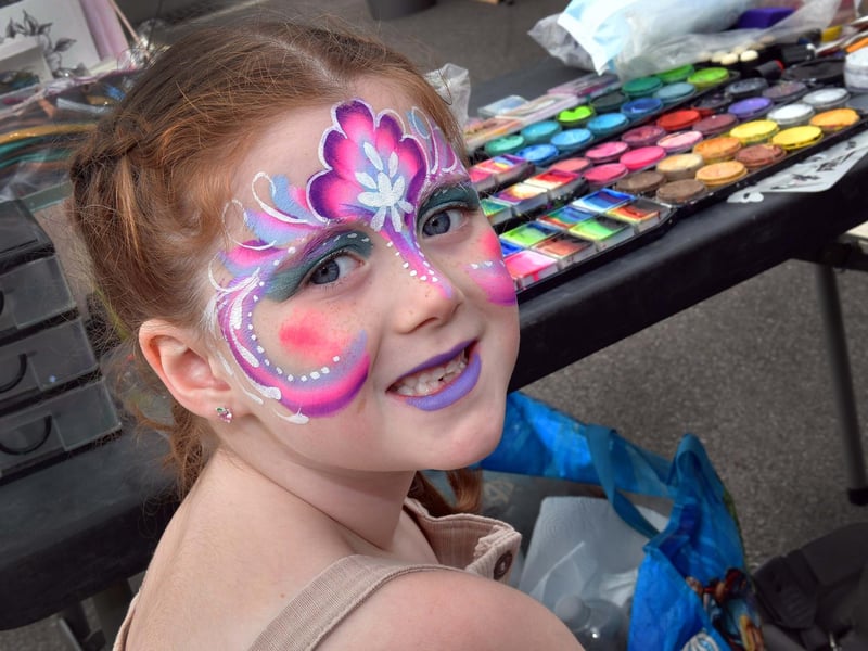 Isabella Appleby was one of many to have her face painted at the event.