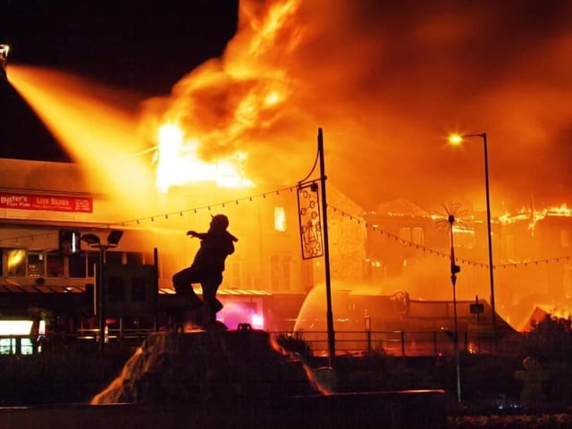 One national newspaper couldn't resist using a headline 'Skegness is So Blazing' with this shot featuring the Jolly Fisherman.