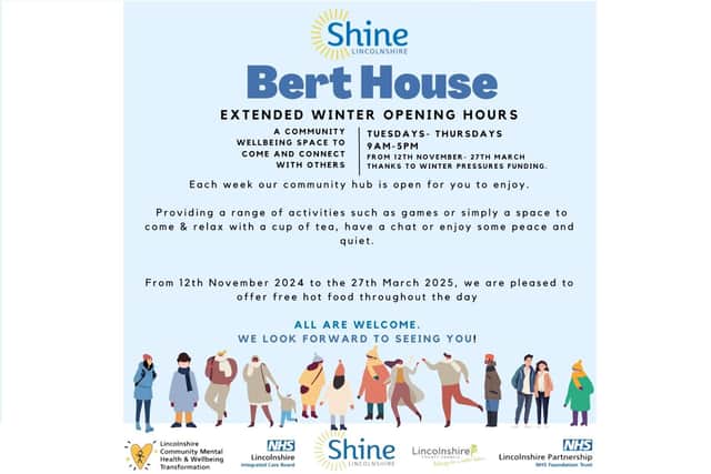 New opening hours to deliver winter support at Bert House, Horncastle.