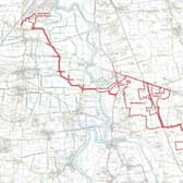 The site plan for the West Burton Solar Project