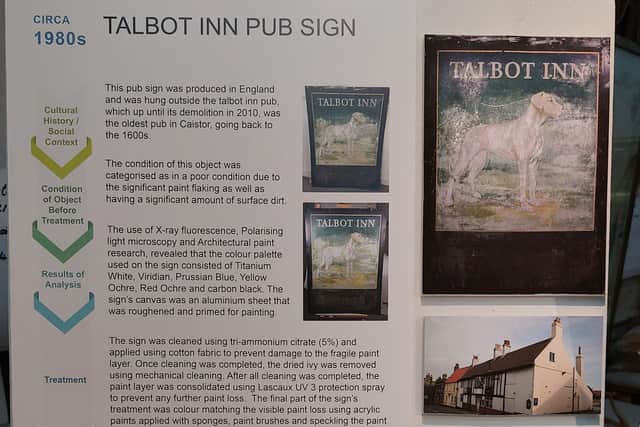 Information on the Talbot was displayed at the end of year exhibition. Image: Dianne Tuckett