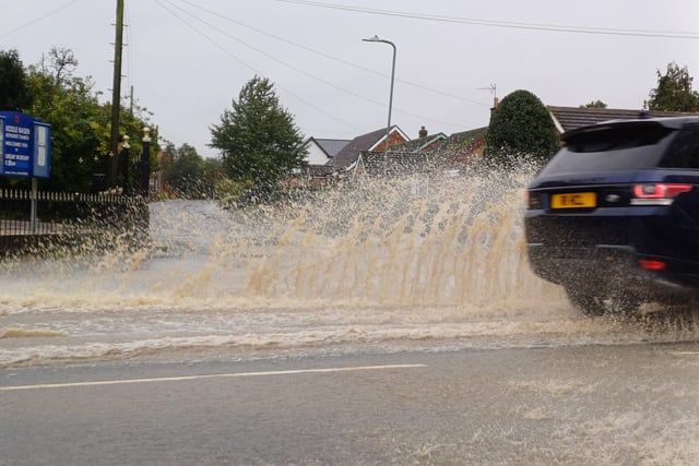 Middle Rasen's main road was badly affected