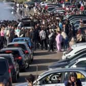 Police received numerous complaints about anti-social behaviour in a seafront car park.