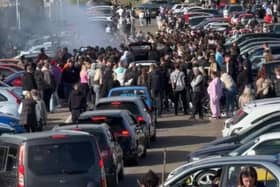 Police received numerous complaints about anti-social behaviour in a seafront car park.