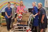 Students deliver the packages to Queen's Medica Centre in Nottingham.