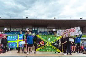 John Anderson, CEO of Allison Group, judging the banner competition
