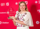 Emily Horsted with her England Golf award.