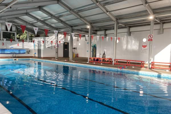 The newly refurbished swimming pool and changing rooms.
