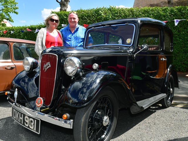 Keith and Zoe Hayden of Mablethorpe with their 1937 Austin 7 Ruby