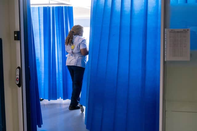A general view of staff on a NHS hospital ward at Ealing Hospital in London. Picture date: Wednesday January 18, 2023.