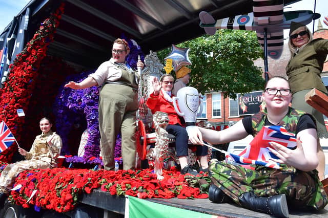 The colourful parade in action on Sunday, August 9.