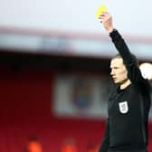 There have been 1,198 yellow cards and 33 red cards so far this season in League One.