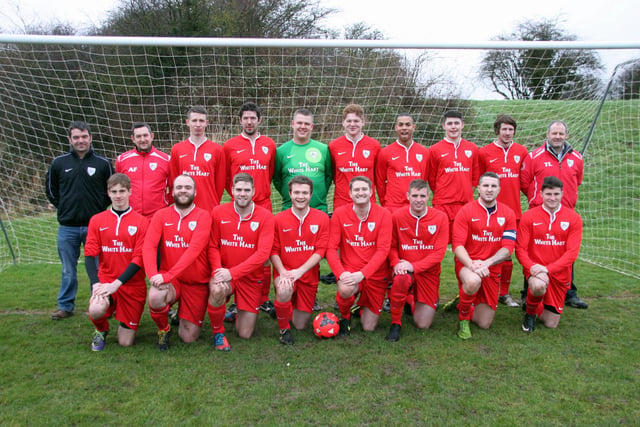 Caistor Tennyson FC pictured before their win over Kirmington in the East Lincolnshire Combination League Division 2. Pictured (from left, back) secretary Darren Mackay, trainer Andy French, Kieran Togher, Rick Day, Ben Togher, Ben Young, Aaron Ford, Jack Marriott, Paul Reid, and manager Terry Lawrence, (front) Alex Padley, Alex Wade, Jack Marchant, Luke Williams, Craig Marchant, Nathan Smith, Nathan Harris and Mike Kelly.