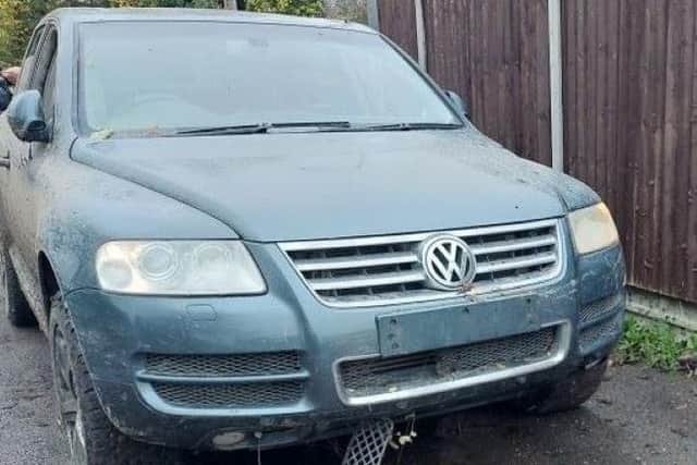 The VW Touareg seized by police. Photo: Lincs Police