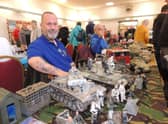 Stuart Moulder of Grantham Light Armoured Division with his radio controlled tanks, complete with sounds and smoke.