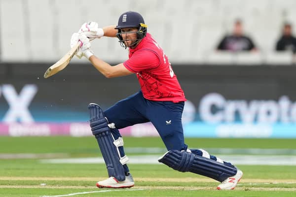 FALLING SHORT: Yorkshire's Dawid Malan top-scored for England with 35 in their five-run defeat against Ireland in their T20 World Cup Super 12 match in Melbourne Picture: Scott Barbour/PA