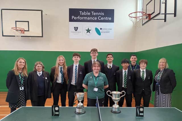 Staff and students celebrate fantastic table tennis prowess